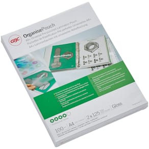 Lamineringslommer GBC A4 125 µm, blank, 100 stk