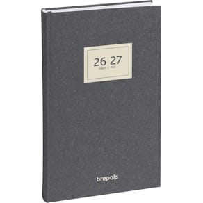 Schoolagenda Brepols Saturnus Essenz, 16 maanden, antraciet