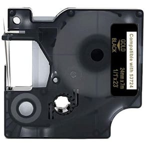 Tape 24mm guld på svart