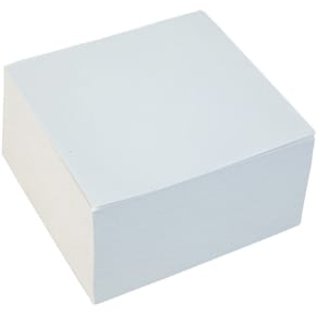 Blockkub 10x10x5cm limmad vit