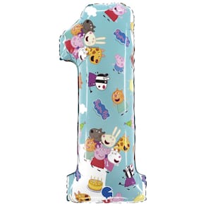 Folienballon GRABO Peppa Pig Zahl 1, bunt, 66 cm