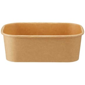 Salatbowle kraft brun, til mikroovn 172x120x58 mm, 50 stk