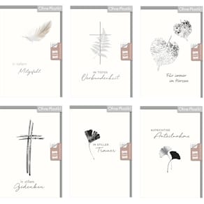 Trauerkarte HANRA, sortiert, unverpackt