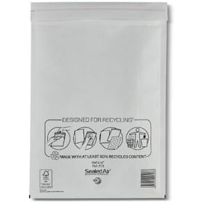 Bubbelpåse F/3 220x330mm vit 100/fp