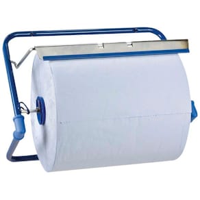 Industripapirdispenser vægmodel, blå