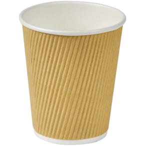 Kaffebæger ripple wall brun 8 oz (24 cl), 500 stk