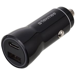 Ladeadapter TEKMEE, USB für Auto, schwarz