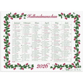 Väggkalender Stora Hallonalmanackan 2026