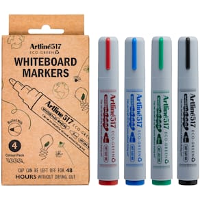 Whiteboardpenna Artline 517 Eco-green rund 4 set