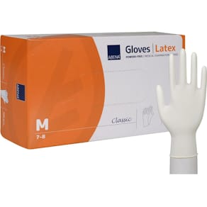 Latexhandske puderfri M 100/fp