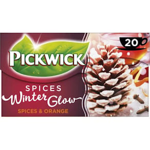 Thee Pickwick Winter Glow, zwarte thee, Fairtrade, pak van 25