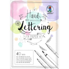 Handlettering-Block URSUS BÄHR Pastel Mix, A4, 40 Blatt