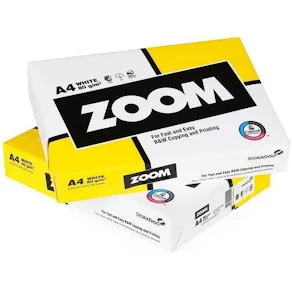Kopieringspapper Zoom A4, hålat, 80g, 5x500/fp