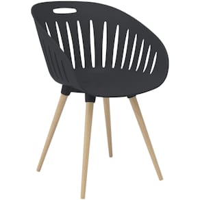 Outdoorstuhl Topstar Outdoor, anthrazit/Buche, 2 St.