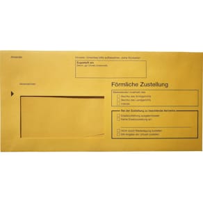 Zustellungsumschlag RNK 11 x 22 cm DL, gelb