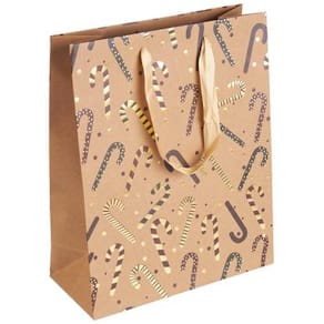 Gavepose stor m/julemotiv Candy cane