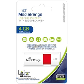 USB-Stick MediaRange MR970, 4GB, rot