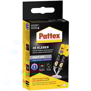 Zweikomponenten-Kleber Pattex Kraft-Mix Extrem Schnell, 2x12 g