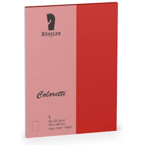 Briefkarte Rössler Coloretti, A6 HD, 5 St., mohn