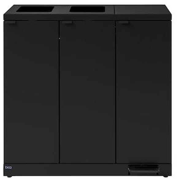 Avfallsbeholder BICA 973 3x65L sort
