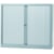 Roldeurkast Bisley, 103 x 120 x 43 cm, grijs, 2 legborden