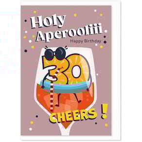 Geburtstagskarte KOMMA³ Humor Zahl 30, mit Umschlag, sortiert