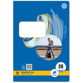 Schulheft Staufen Style, A4, 16 Blatt, Lineatur 26
