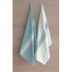 Handdoek Payton, 50 x 70 cm, gestreept, mineraal, pak van 6