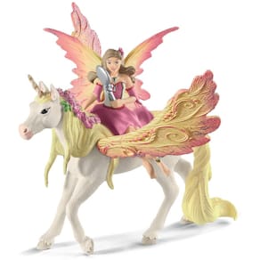 Spielzeugfigur SCHLEICH Feya mit Pegasus-Einhorn, 5–12 Jahre