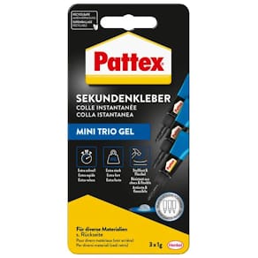 Sekundenkleber Pattex Ultra Gel Mini Trio, 3 x 1 g, gel