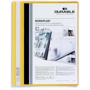 Snelhechtmap Durable Duraplus, geel, personaliseerbaar