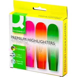 Markeerstift Q-CONNECT Premium, geassorteerde kleuren, pak van 4