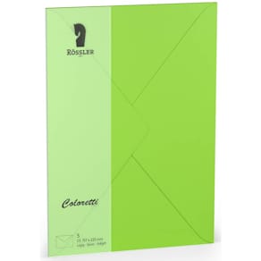 Briefumschlag Rössler Coloretti, C5, 5 St., hellgrün