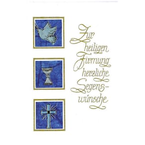 Glückwunschkarte Noname Firmung, geprägt, mit Umschlag, bunt