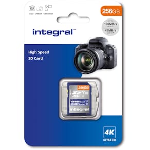 Geheugenkaart SDXC Integral V30, 256 GB