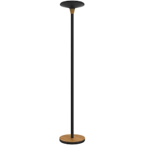 Stehleuchte UNILUX LED, 180 cm, schwarz/bambus