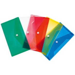 Brieftasche HERMA PP, DIN lang, transparent, sortiert, 5 Stück