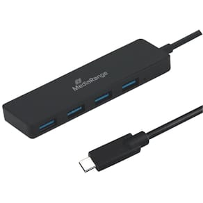 USB-C-Hub MediaRange, USB Type-C auf USB 3.0, schwarz