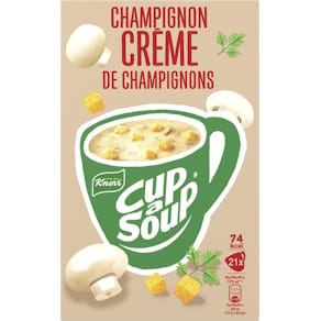 Instantsoep Knorr Cup-a-Soup champignon crème, pak van 21 zakjes