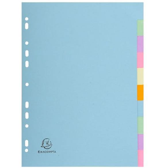 Skilleblad EXACOMPTA FOREVER A4 10-delt 25st