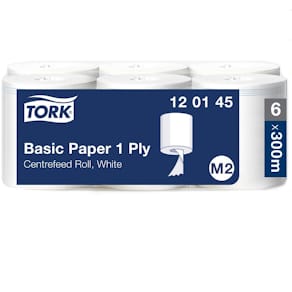 Torkrulle TORK Basic M2, centermatad, 1-lag, Ø19cm, 300m