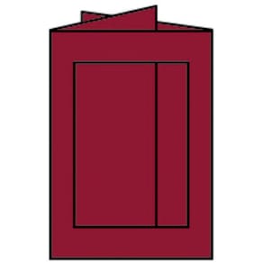 Passepartoutkarte Rössler Paperado, B6 rosso