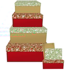 Geschenkkarton-Set BY NATURE Christmas Leaves, sortiert