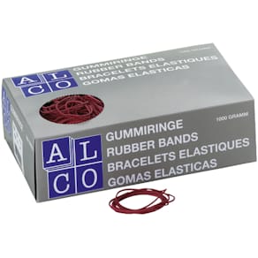 Gummiringe ALCO, 1000 g, Durchmesser 50 mm, rot