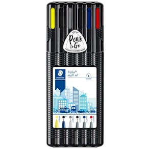 Fiberpenne STAEDTLER Triplus assorterede farver, 6 stk