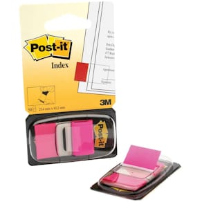 Post-it® Index 25x43mm cerise, 50st