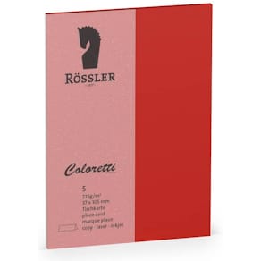 Tischkarte Rössler Coloretti, klatschmohn, 5er Pack, A7, 225 g/m²