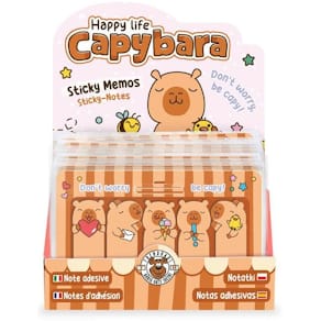 Haftnotiz TRENDHAUS Happy Life Capybara, 5 Stück, hellbraun