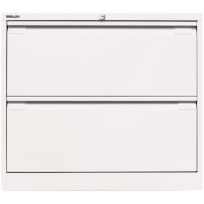 Hängeregistraturschrank Bisley, 2 Schubladen, weiß