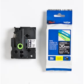 Brother TZe tape 36mmx8m white/black